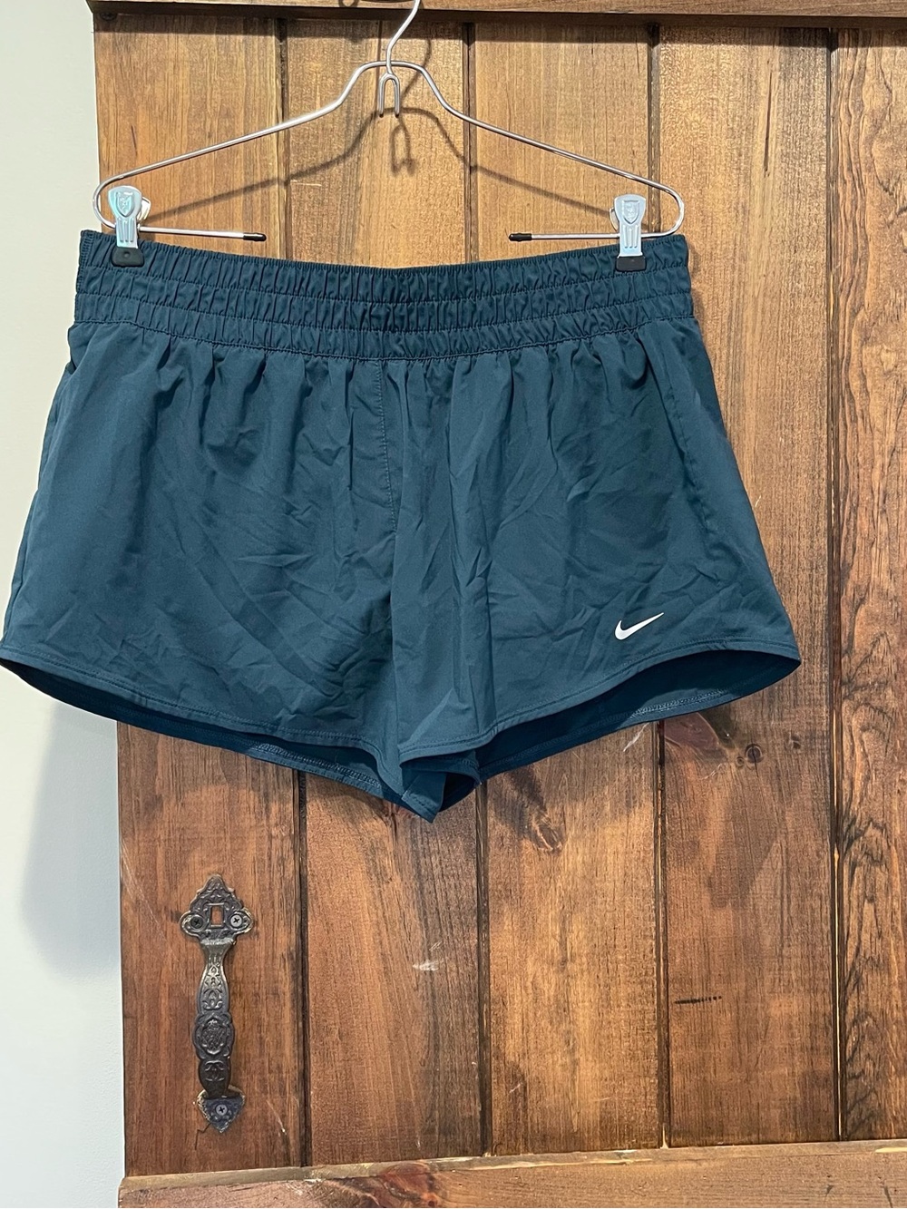 Nike Dri Fit Dark Teal Running Workout Gym Shorts Liner Size Large Sporty